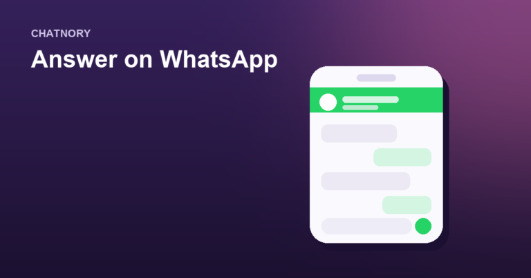 A phone showing a WhatsApp conversation answered by a chatbot